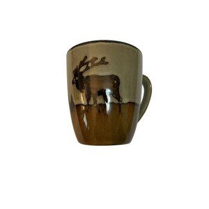 Set Of 4 Better Homes & Gardens Roaming Elk Design Mugs - 10oz